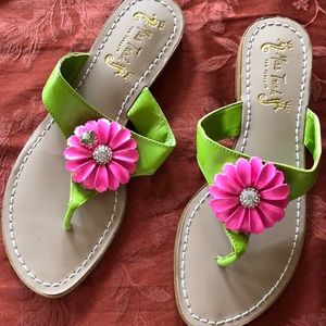 Miss Trish metal flower summer sandals 7.5